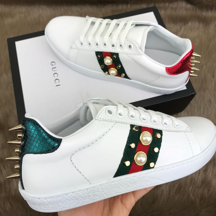 GUCCİ SNEAKER İNCİLİ BEYAZ